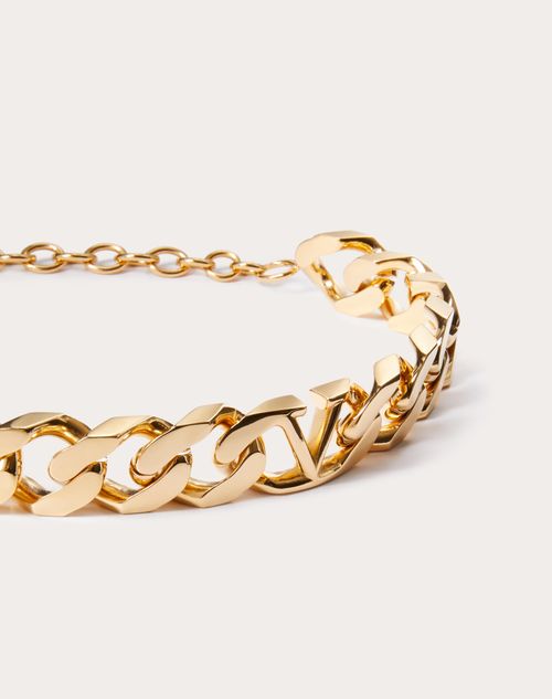 Valentino Garavani - Vlogo Metal Chain Choker - Gold - Man - Jewellery
