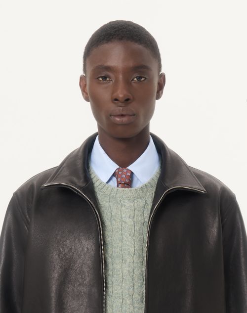 Valentino - Valentino Leather Jacket - Black - Man - Outerwear