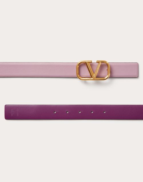 Shop Valentino Garavani Reversible VLogo Leather Belt