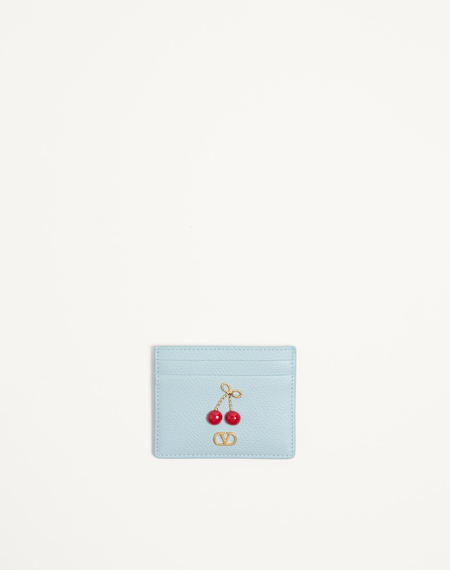 발렌티노 체리픽 그레이니 카프스킨 카드홀더 8W2P0AY1WGX_ZJ4