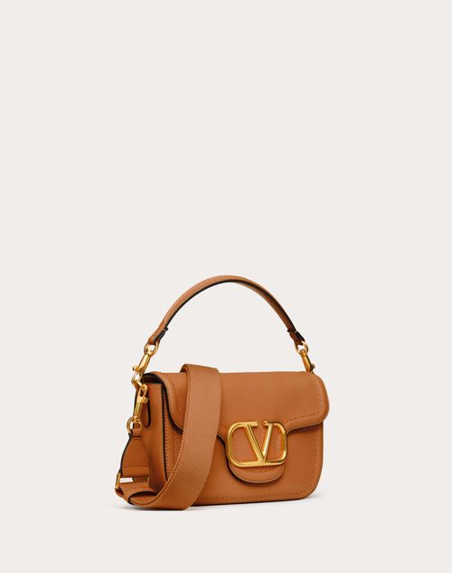 Valentino Garavani - Bolso De Hombro Alltime De Cuero De Becerro Graneado Suave - Almendra - Mujer - Tienda De Invierno