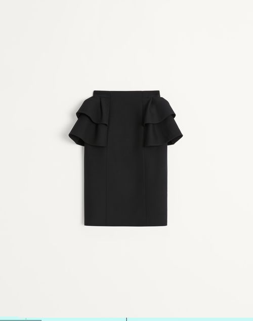 Valentino - Falda Midi De Crepe Couture - Negro - Mujer - Novedades