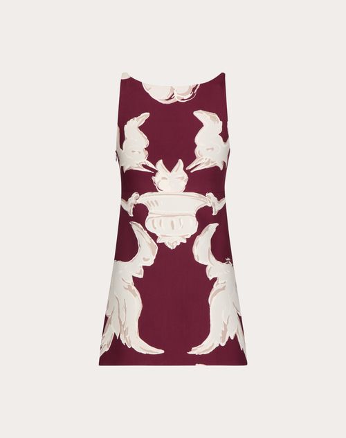 Valentino - Metamorphos Gryphon Crepe Couture Dress - Amarone/perla - Woman - Woman Ready To Wear Sale