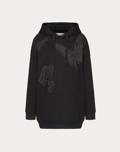 Valentino - Embroidered Jersey Sweatshirt - Black - Woman - Shelve - Pap Tema 1