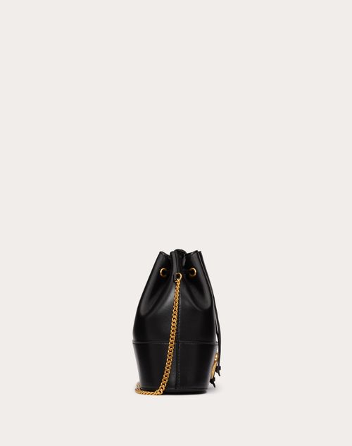 Black lips mini bucket bag