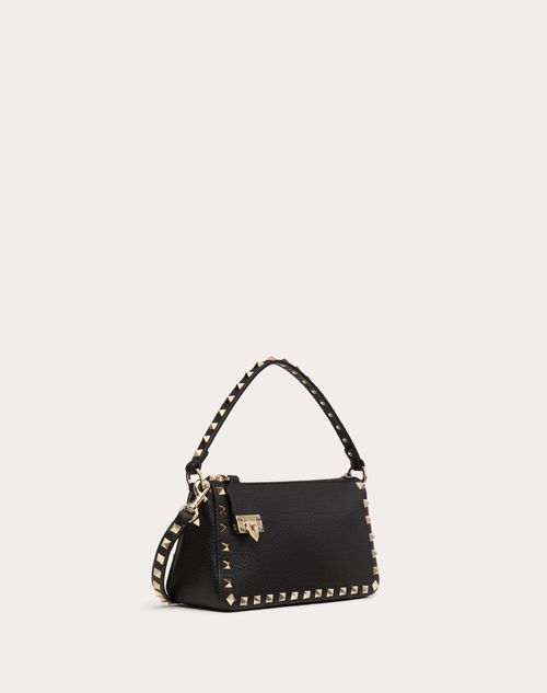 Small Rockstud Grainy Calfskin Crossbody Bag for Woman in Water