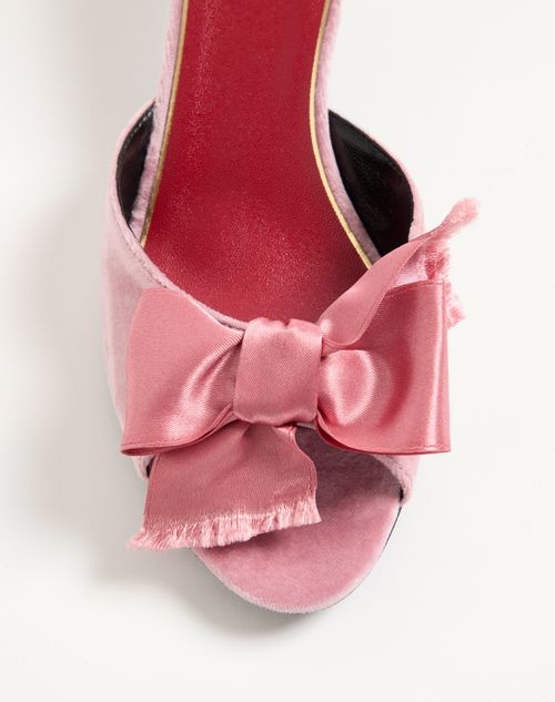 Valentino Garavani - Marie A Velvet Slide Sandal 55mm - Pink - Woman - Sandals