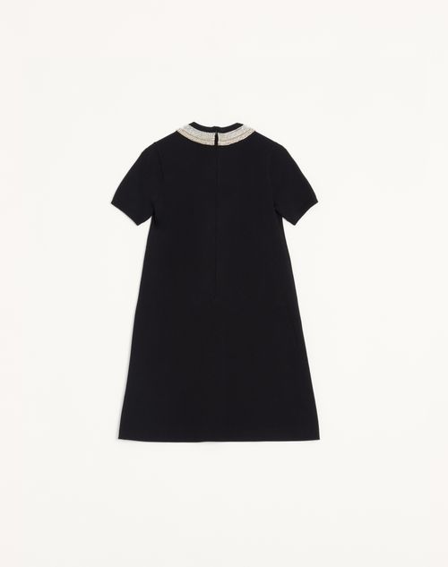 Valentino - Embroidered Stretch Viscose Dress - Black - Woman - Dresses