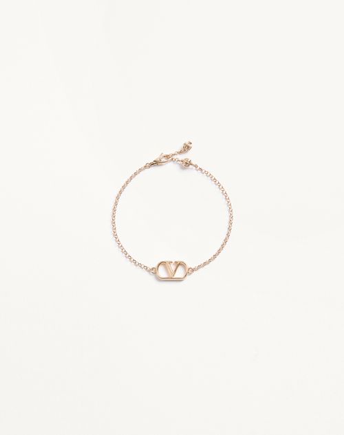 Valentino Garavani - Bracelet Vlogo Signature En Métal - Or - Femme - Bijoux Et Montres