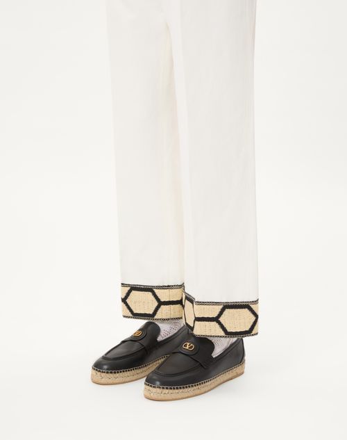Valentino Garavani - Palm Avenue Calfskin Loafer - Black - Man - Loafers And Driver