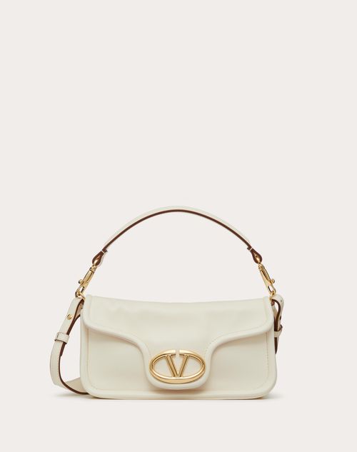 Valentino Garavani - Bolso De Hombro Mediano Valentino Garavani De Cuero Napa - Marfil - Mujer - Bolsos De Hombro