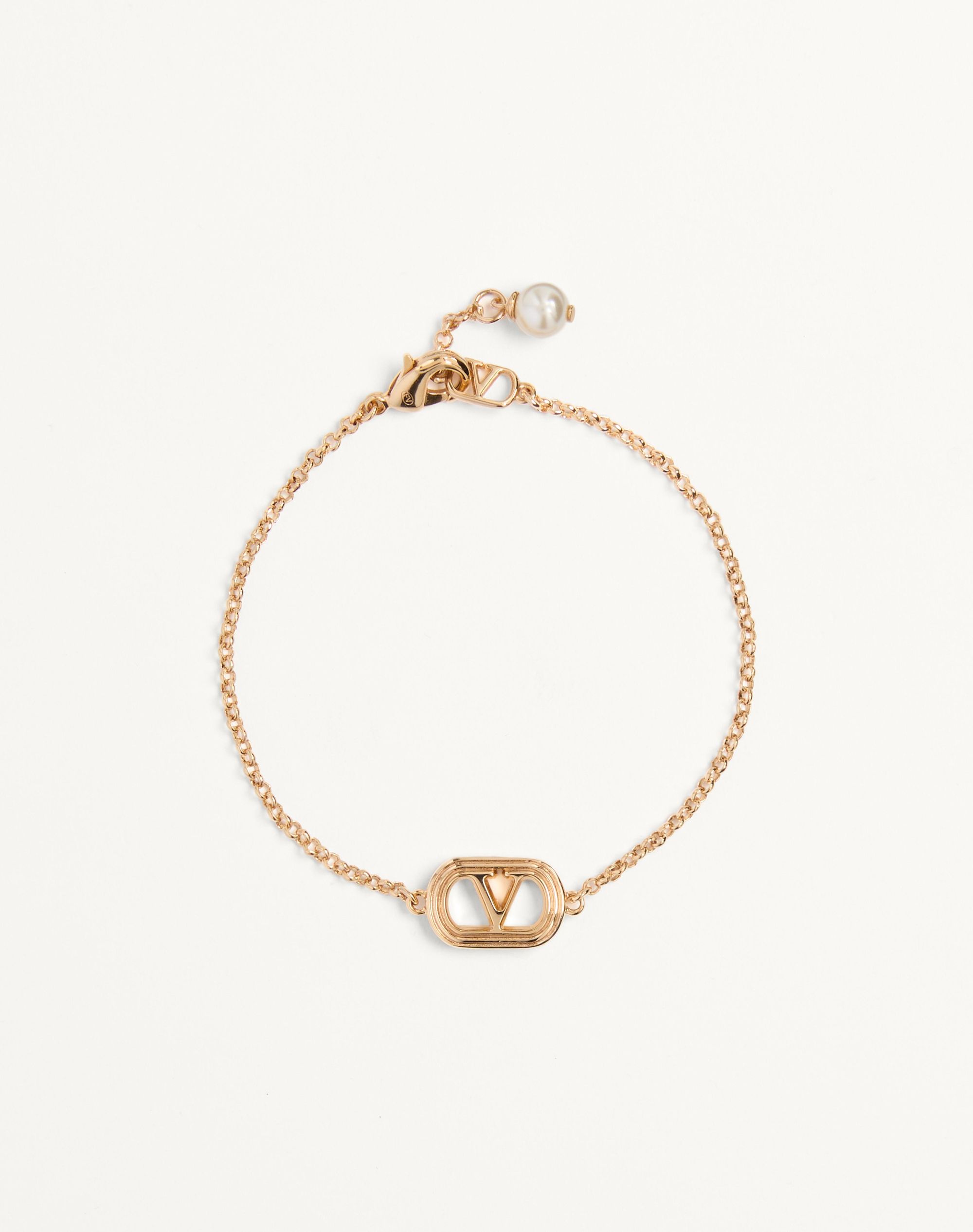 Oval Bracelet In Metal And Swarovski® Pearl for Woman in