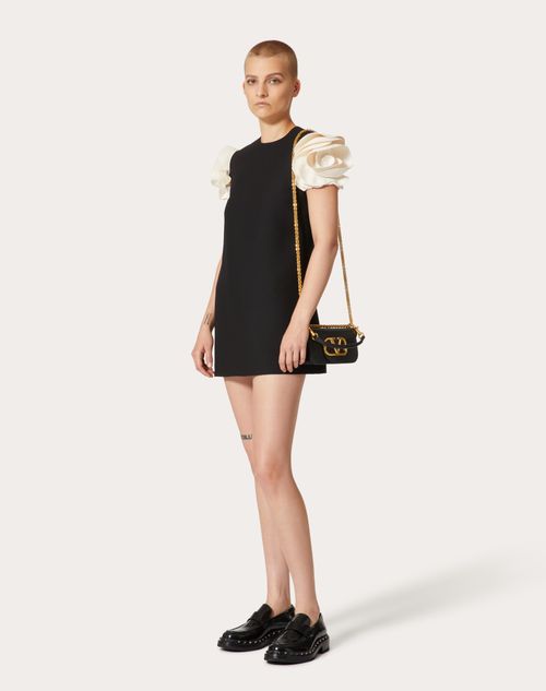 Valentino Garavani - Locò Small Shoulder Bag In Calfskin - Black - Woman - Valentino Garavani Loco