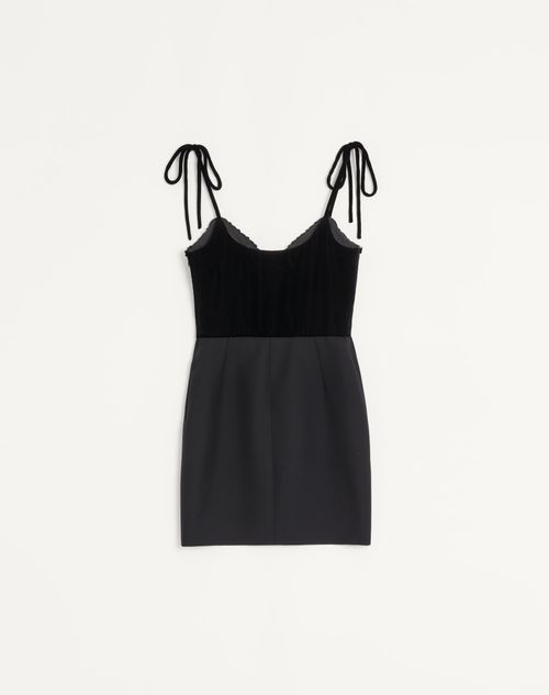 Valentino - Embroidered Crepe Couture Short Dress - Black - Woman - Woman Ready To Wear Sale