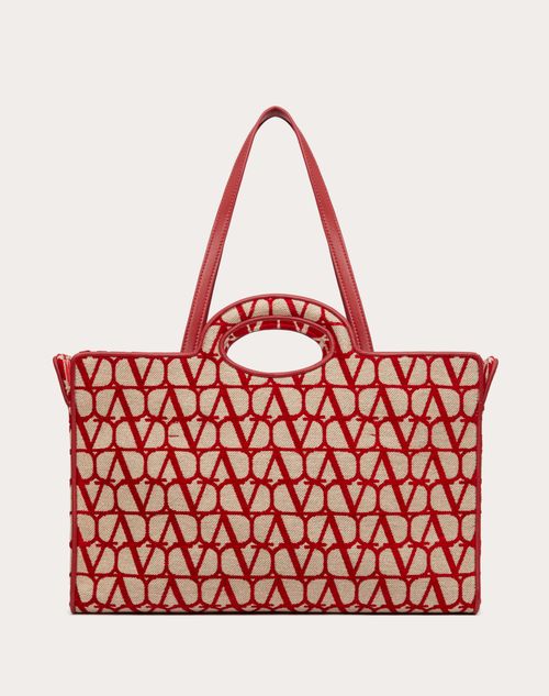 Le Troisieme Toile Iconographe Shopping Bag for Man in Beige red
