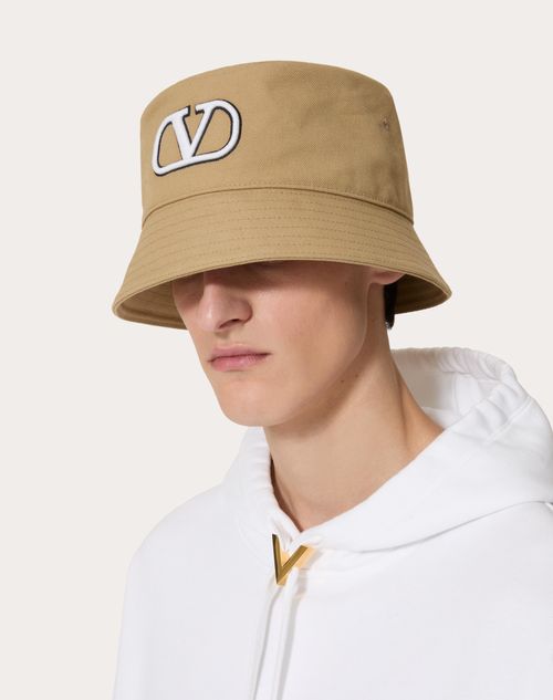 BUCKET HAT AUS BAUMWOLLE MIT VLOGO STICKEREI