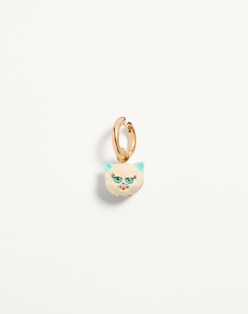 Le Chat De La Maison Single Earring In Metal And Nylon for Le Chat De La Maison Single Earring In Metal And Nylon for