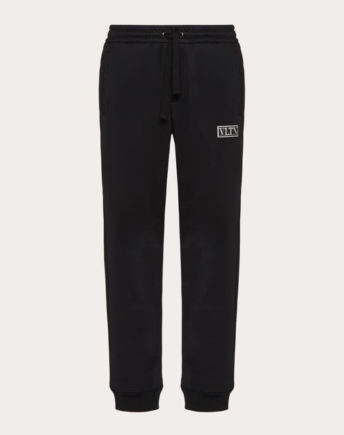 Valentino - Technical Cotton Vltn Tag Pants - Black - Man - Pants And Shorts