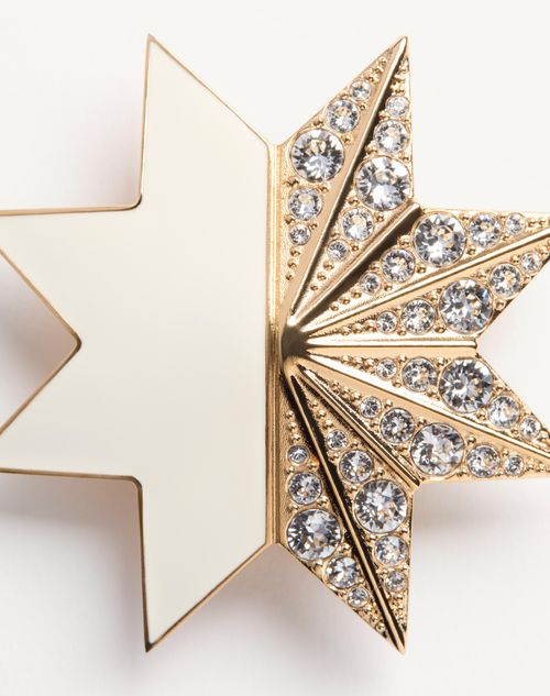 Valentino Garavani - Pas Plus Earrings In Metal, Enamel And Swarovski® Crystals - Gold/crystal - Woman - Fashion Jewelry