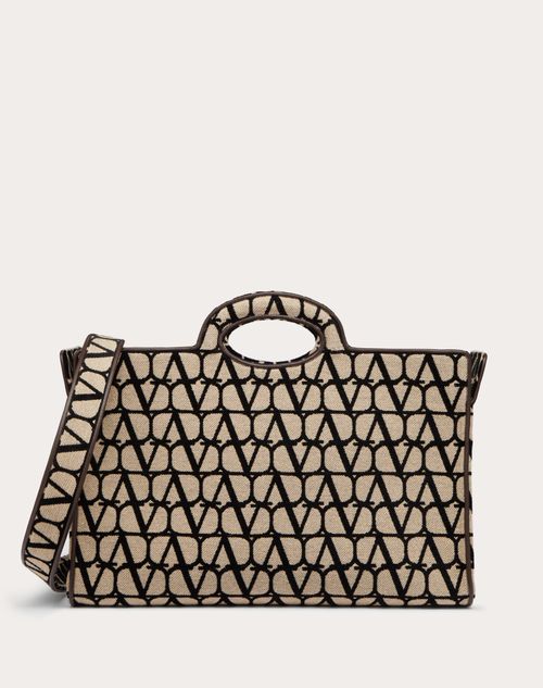 Valentino Garavani - La Troisieme Toile Iconographe Shopping Bag - Beige/black - Woman - Totes