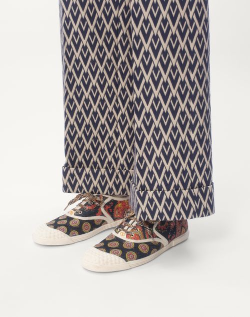 Valentino Garavani - Baskets Bay By Bay En Denim Voyage Imaginaire - Multicolor - Homme - Baskets