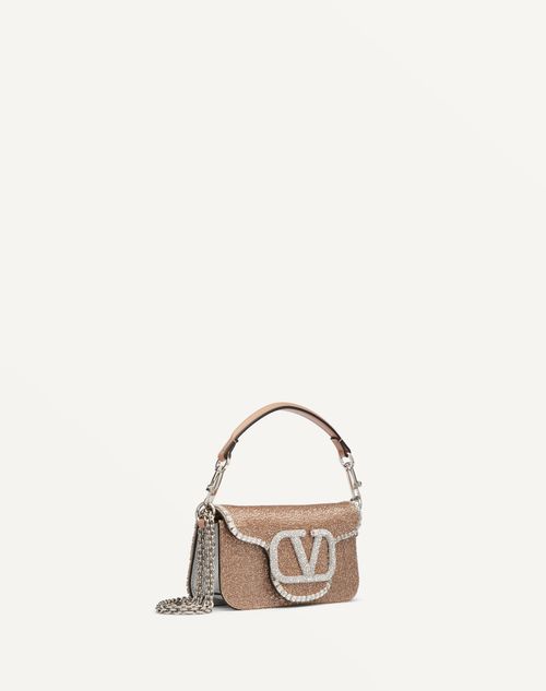 Valentino Garavani - Bolso Pequeño De Hombro Valentino Garavani Locò Bordado - Cristal - Mujer - Bolsos De Hombro