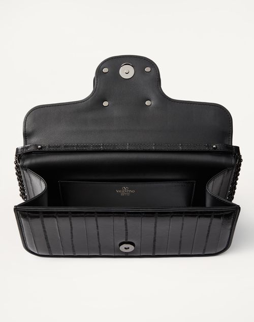 Valentino Garavani Locò Shoulder Bag In Eel Skin for Woman Valentino Garavani Locò Shoulder Bag In Eel Skin for Woman