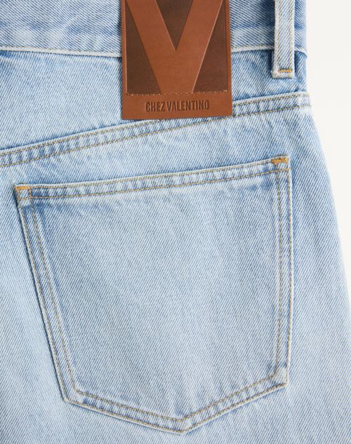Valentino - Denim Trousers - Denim - Woman - Denim