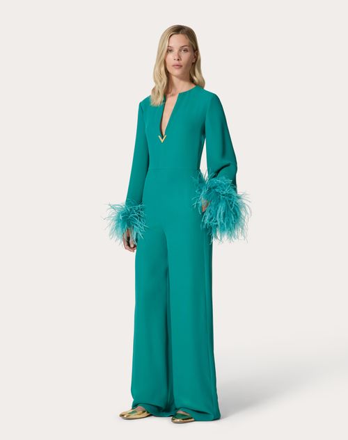 Valentino - Cady Couture Jumpsuit - Beryl - Woman - Ready To Wear