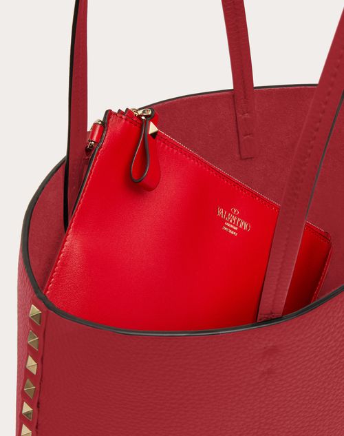 Valentino red store tote bag