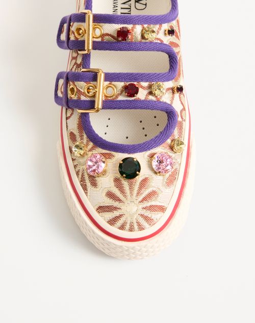 Valentino Garavani - Mary-jane Dollyboard Ballerina Sneaker In Après L'hiver Fabric - Multicolor - Woman - Sneakers