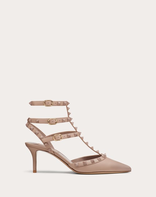 rockstud ankle strap pump with tonal studs 100 mm