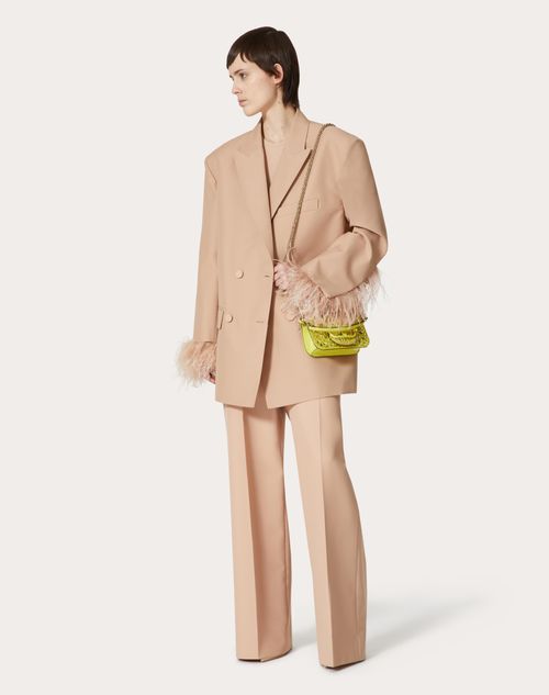 Valentino Garavani - Small Locò Shoulder Bag With Crystals - Lemon - Woman - Mini Bags
