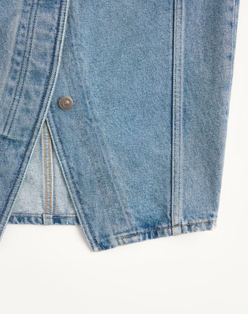 Valentino - Valentino Midirock Aus Denim - Denim - Frau - Denim