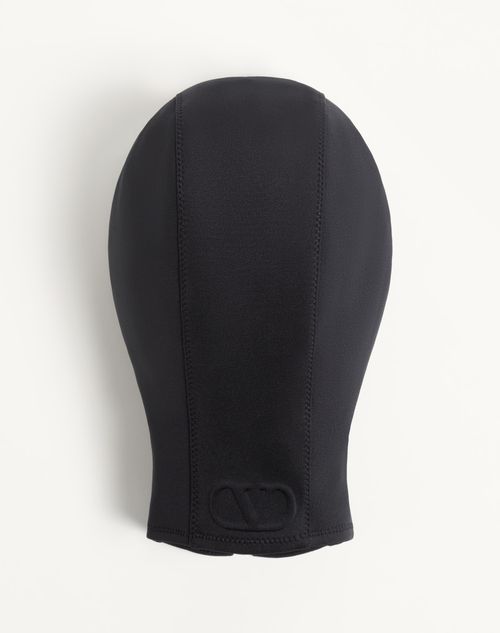 Valentino Garavani - Vlogo Signature Jersey Hood With Zip - Black - Woman - Hats And Gloves