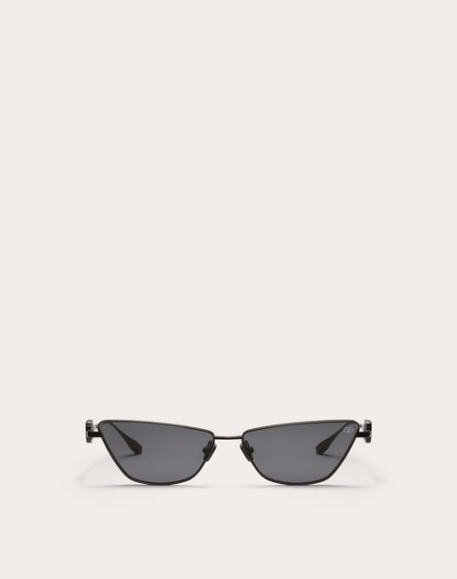 Valentino - Vlogo Sign Cat-eye Titanium Frame - Dark Grey - Unisex - Eyewear