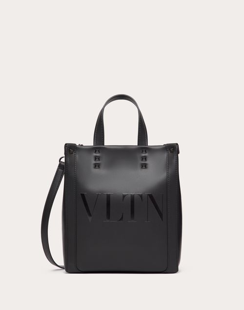 Vltn レザー ミニ トートバッグ for メンズ インチ ブラック ...