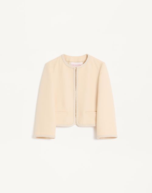 Valentino - Crepe Couture Jacket - Birch - Woman - Jackets And Blazers