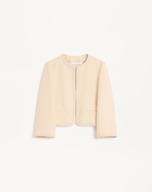 Valentino - Crepe Couture Jacket - Birch - Woman - Jackets And Blazers