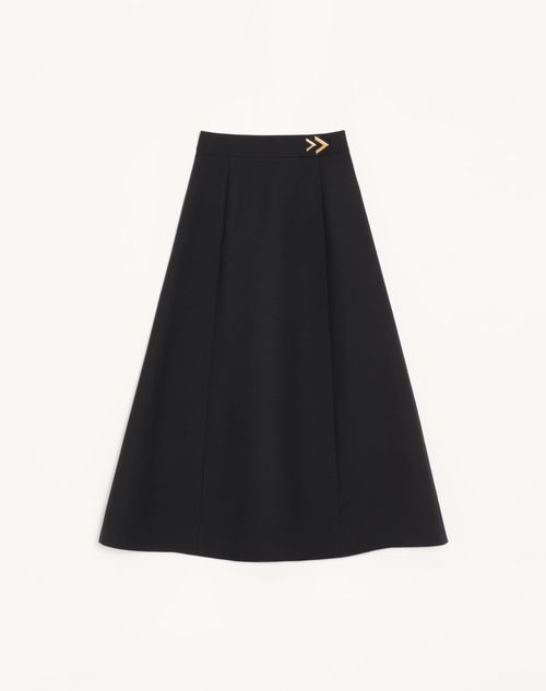 Valentino - Crepe Couture Midi Skirt - Black - Woman - Skirts