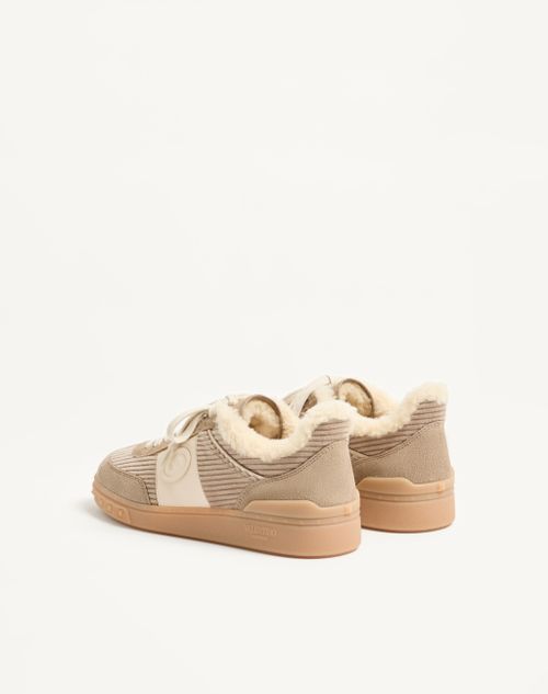 Valentino Garavani - Upvillage Corduroy Sneaker - Beige/ivory - Woman - Sneakers