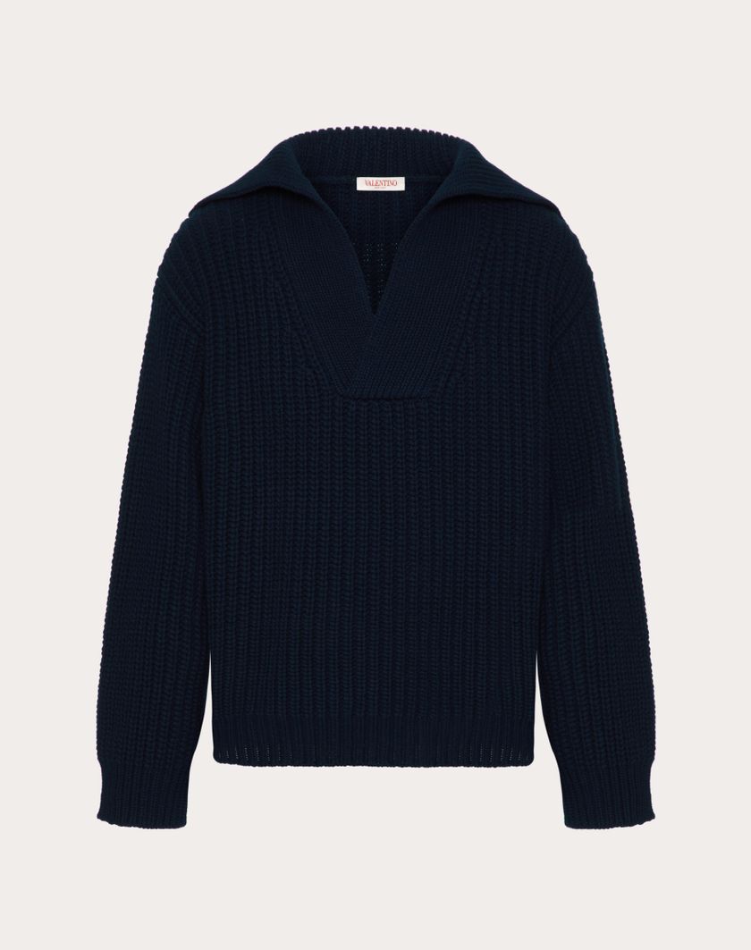 Valentino Handbags Maglione In Lana per Uomo in Navy | Valentino IT