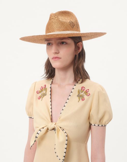 Valentino Garavani - Valentino Escape Straw Hat - Gold/ivory - Woman - Hats And Gloves