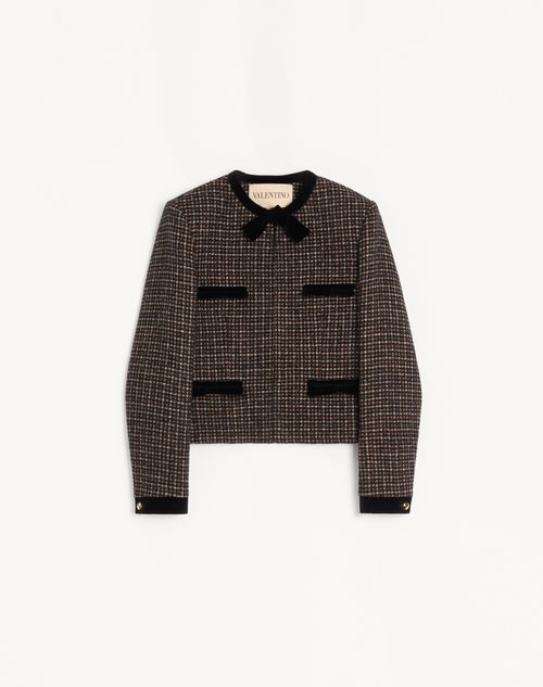 Valentino - Valentino Wool Blend Jacket - Black/brown - Man - Coats And Blazers