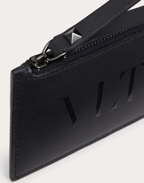 Valentino Garavani - Vltn Cardholder - Black - Man - Wallets And Small Leather Goods