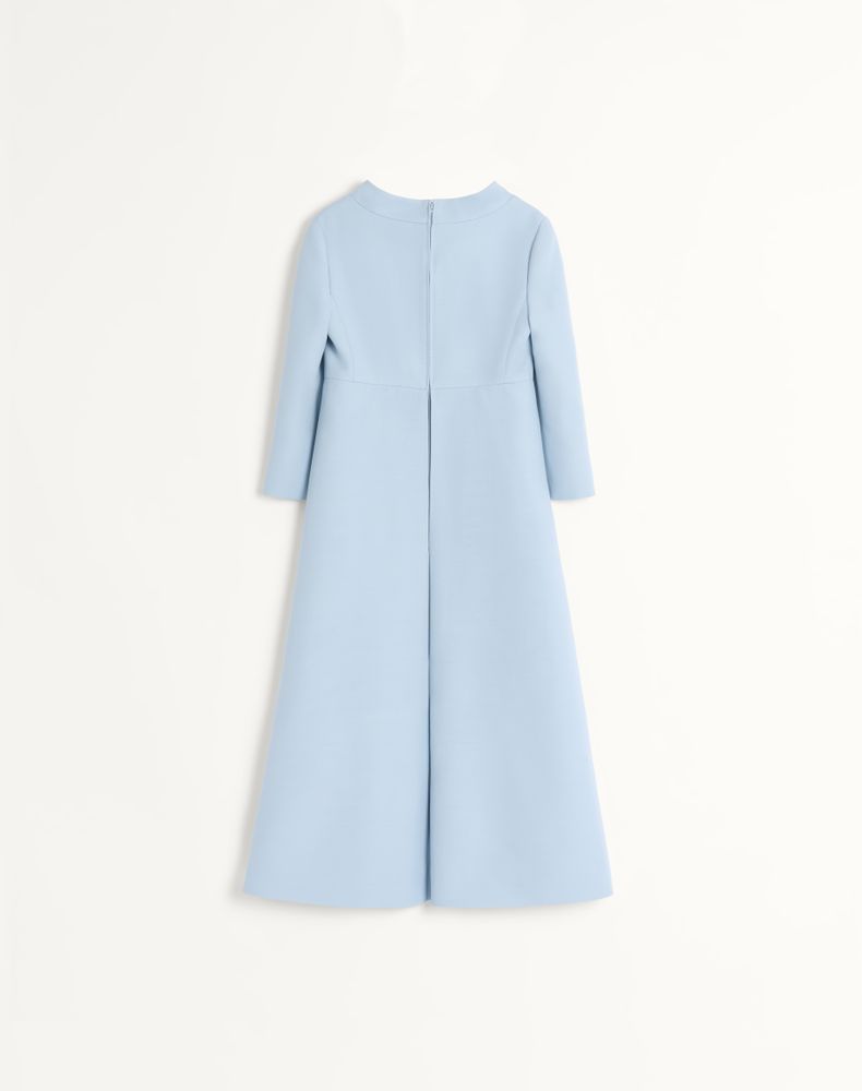 Valentino Crepe Couture Midi Dress Woman Pastel Grey 42