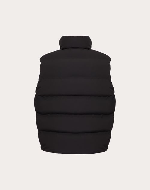 Valentino - Matte Nylon Hooded Waistcoat With Vlogo Signature Patch - Black - Man - Man Ready To Wear Sale