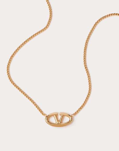 Valentino Garavani - Vlogo The Bold Edition Metal Necklace - Gold - Woman - Jewellery