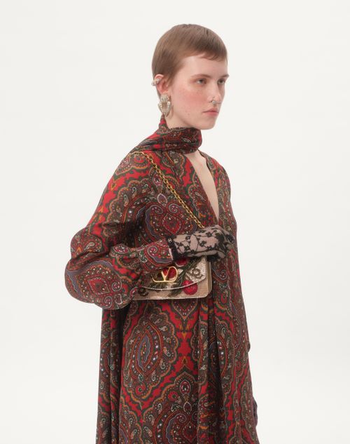 Valentino Garavani Vain Embroidered Shoulder Clutch With Valentino Garavani Vain Embroidered Shoulder Clutch With