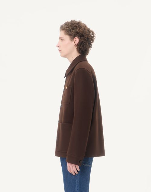 Valentino - Chaqueta De Lana Valentino Con Vgold - Marrón - Hombre - Chaquetas Y Plumíferos